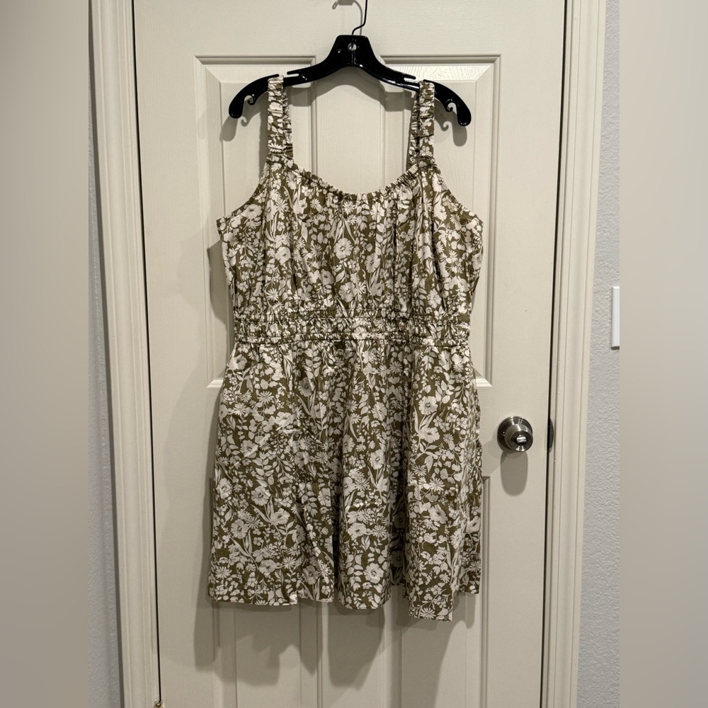 Lane Bryant Ruched-Strap Double Elastic-Waist Dress